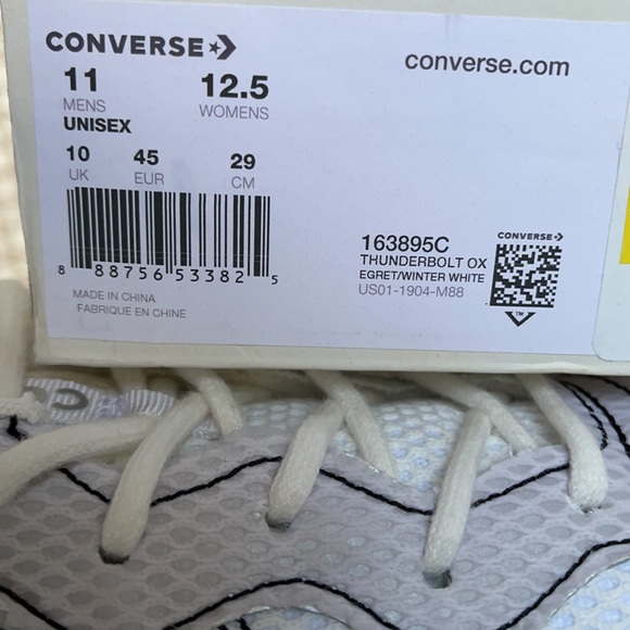 Converse Thunderbolt OX Egret/Winter White MEN`S - Picture 16 of 16